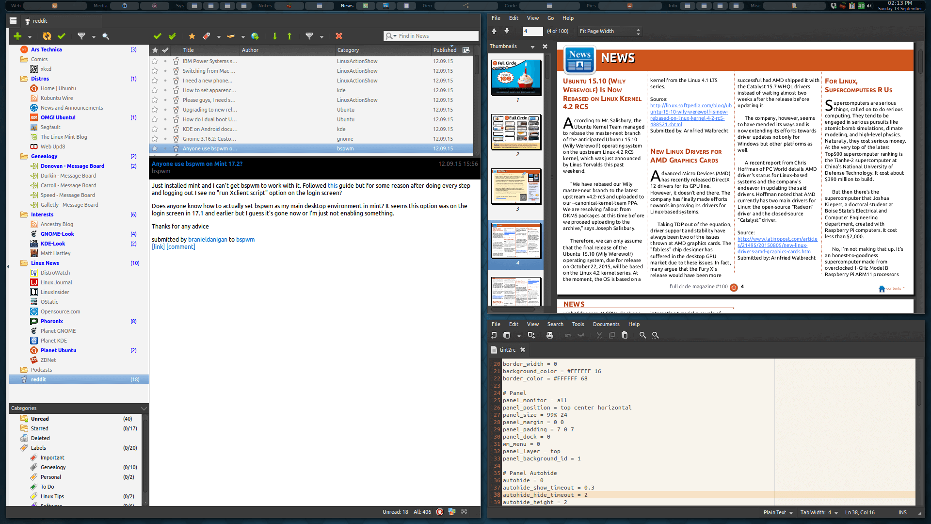 My bspwm tiling window manager