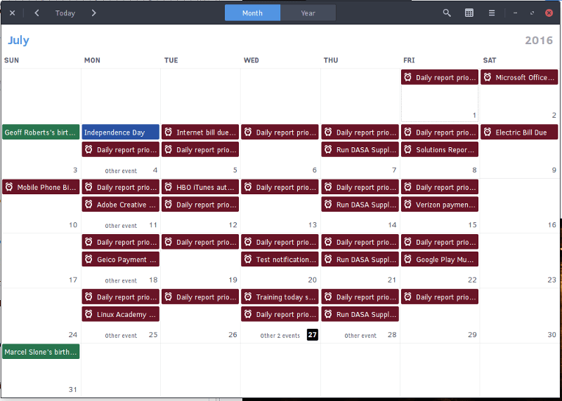 Calendar