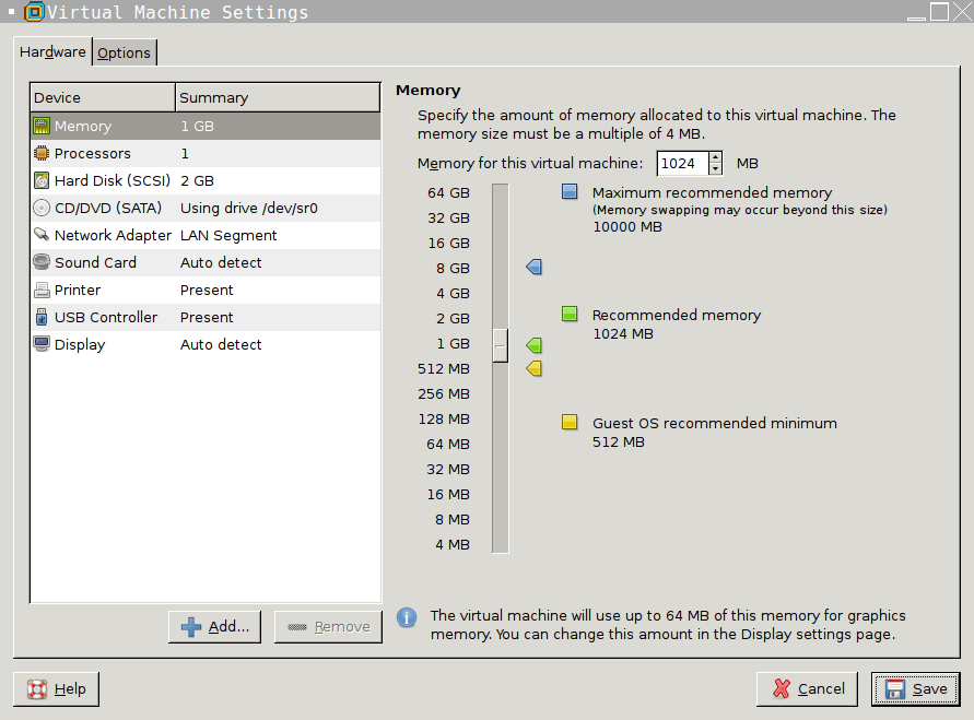 Details of the "blank" VM that boots from PXE